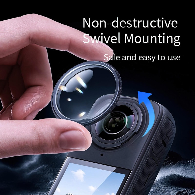 Swivel Lens Guard For Insta360 X5 HD Glass Camera Lens Protector 5