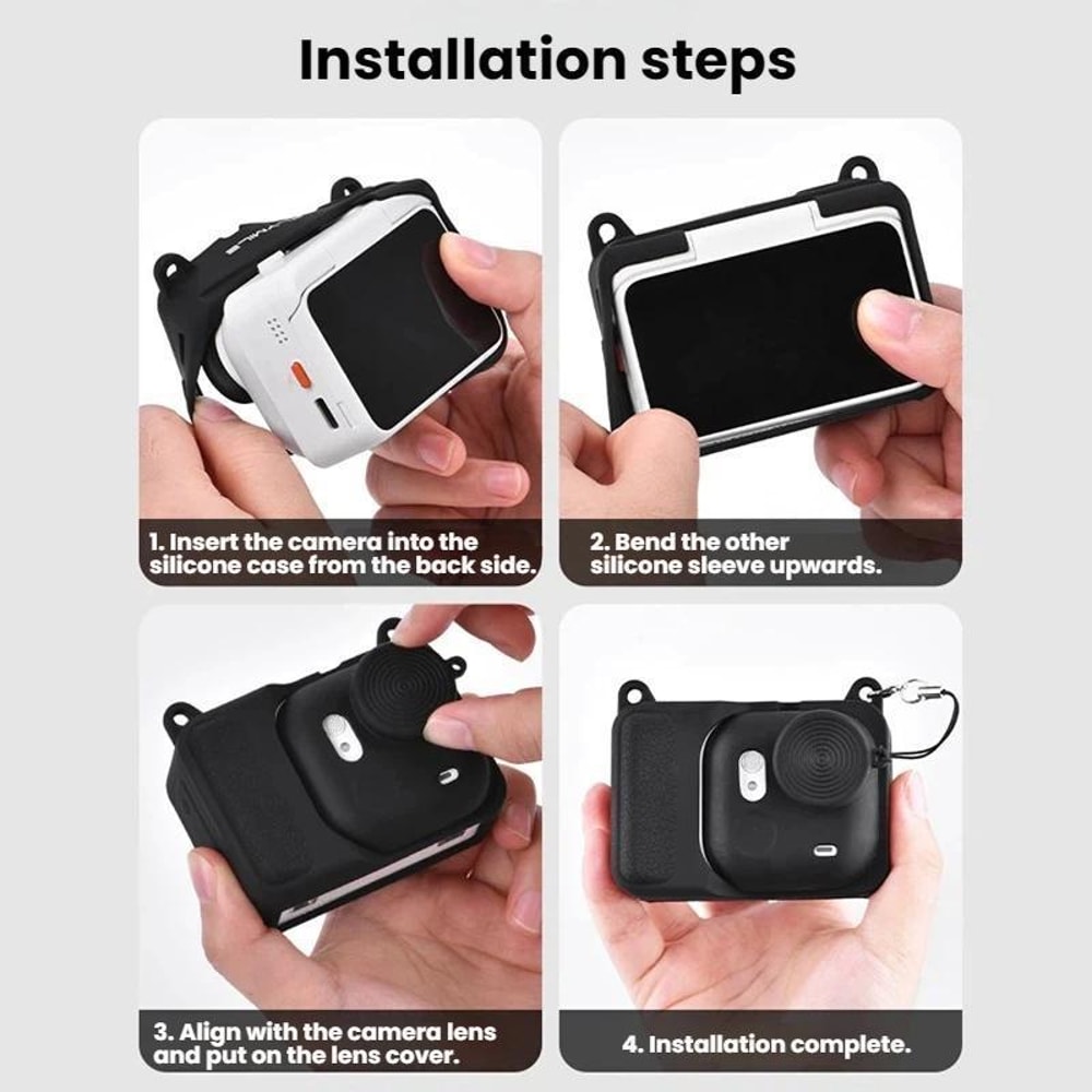 Silicone Protective Case For Insta360 GO Ultra Camera With Lens Cover Lanyard 1