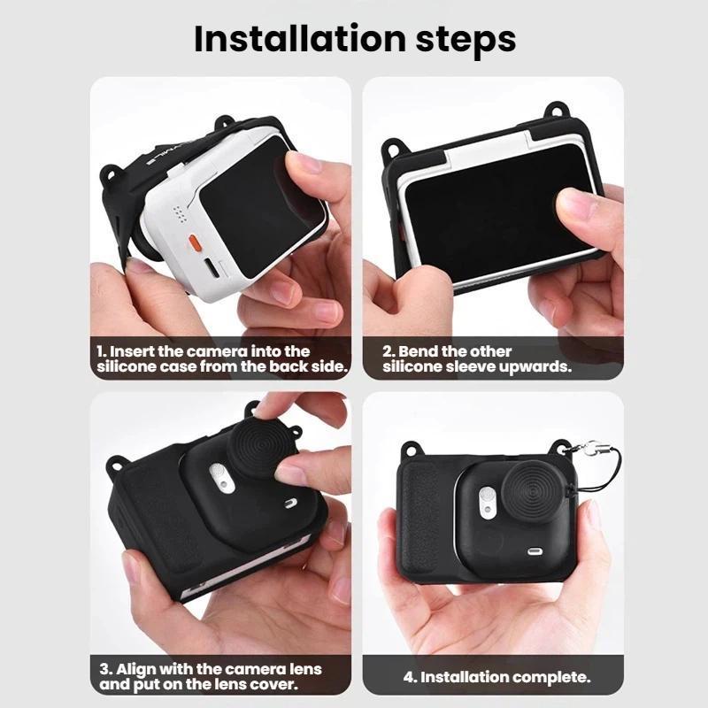 Silicone Protective Case For Insta360 GO Ultra Camera With Lens Cover Lanyard 1