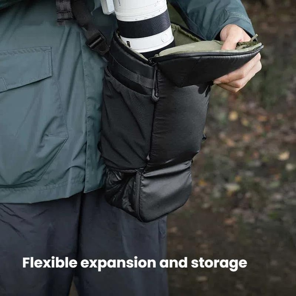 Camera Sling Bag for DSLR & Mirrorless Cameras with Expandable Crossbody Waist Design