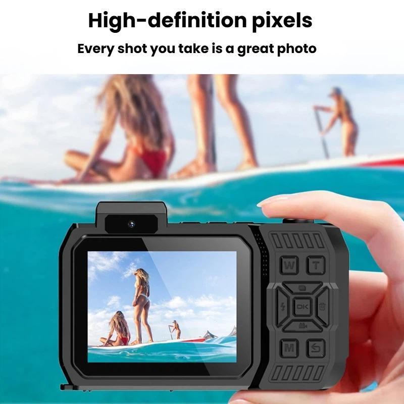 AquaSnap 4K Waterproof Camera With Dual Screen Selfie Display IP68 Underwater Protection 1