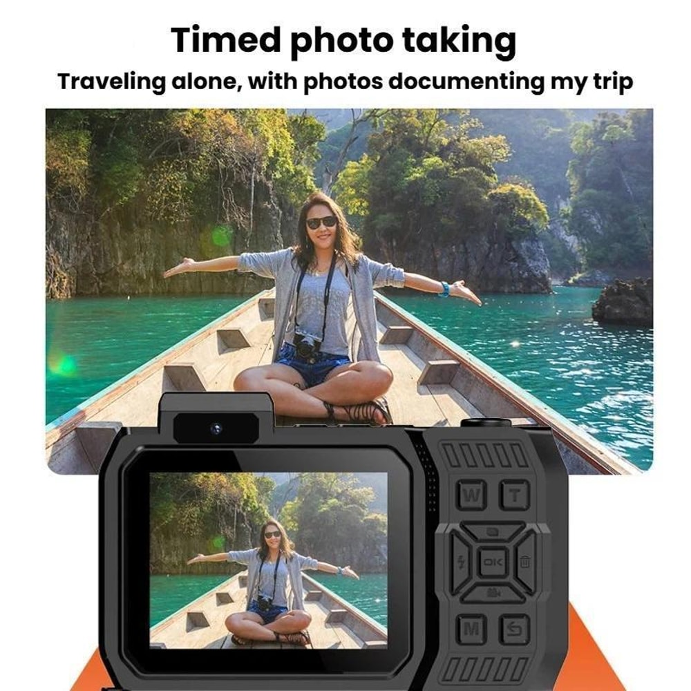 AquaSnap 4K Waterproof Camera With Dual Screen Selfie Display IP68 Underwater Protection 4