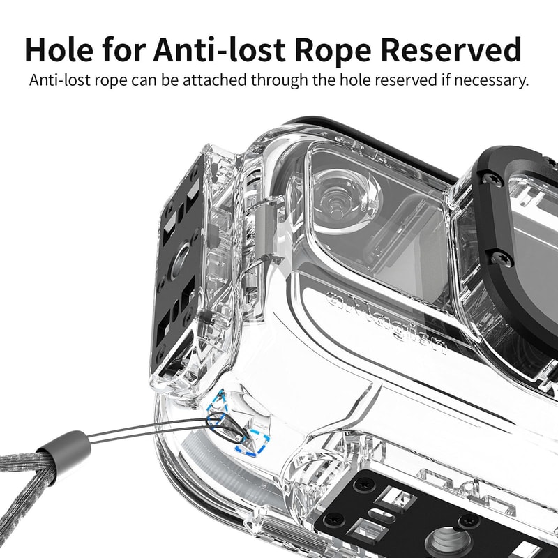 60M Insta360 Ace Dive Case Waterproof Housing for Vertical & Horizontal Shooting