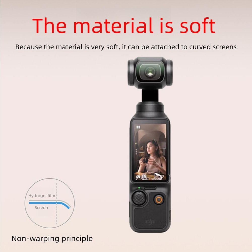 DJI Osmo Pocket 4 Hydrogel Screen Protector 5 Pack HD Anti Scratch Protective Film