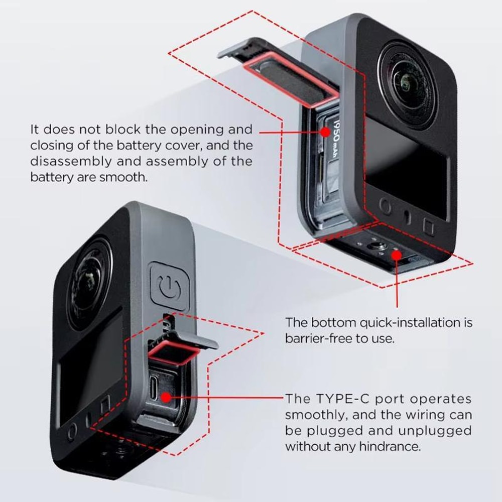 DJI Osmo 360 Silicone Protective Case Shockproof Anti Scratch Full Body Cover
