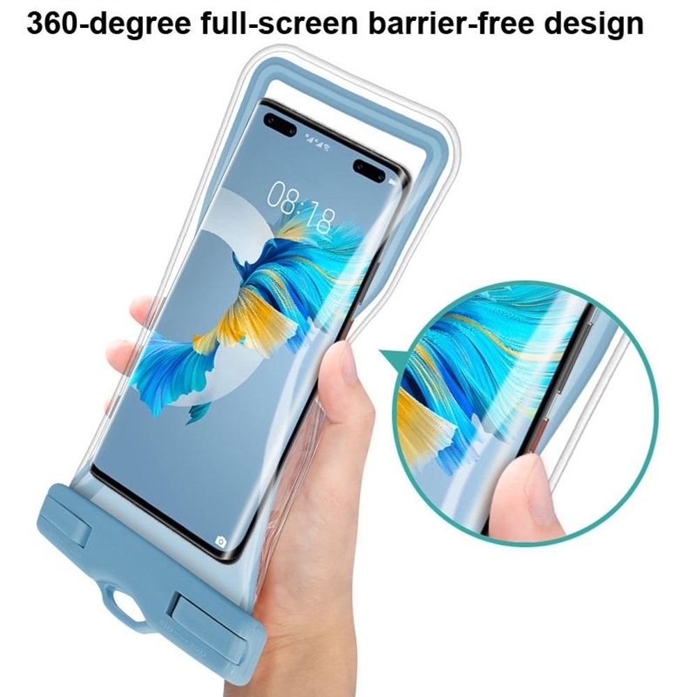 Floating Airbag Waterproof Phone Pouch IPX8 TPU Dry Bag For Beach Swimming Kayaking 8