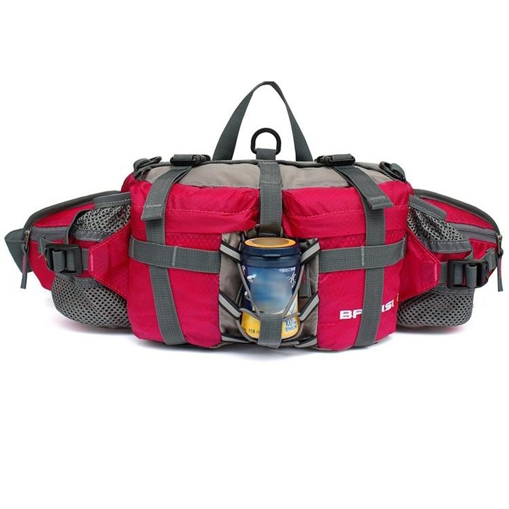 Waterproof Cycling Waist Pack With Bottle Holder For Hiking Running Outdoor Sports 10
