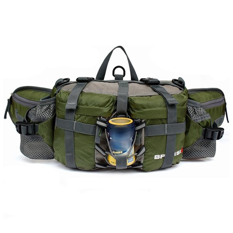 Waterproof Cycling Waist Pack With Bottle Holder For Hiking Running Outdoor Sports 13