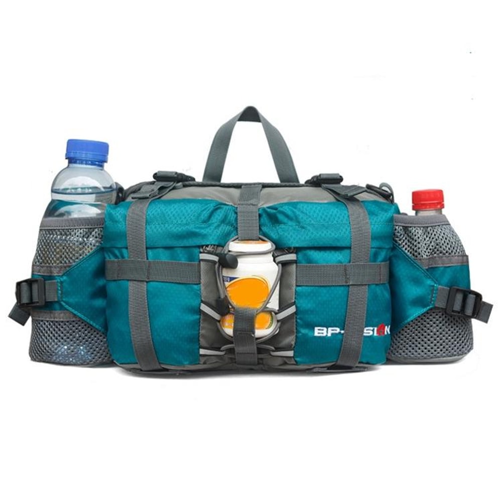 Waterproof Cycling Waist Pack With Bottle Holder For Hiking Running Outdoor Sports 14