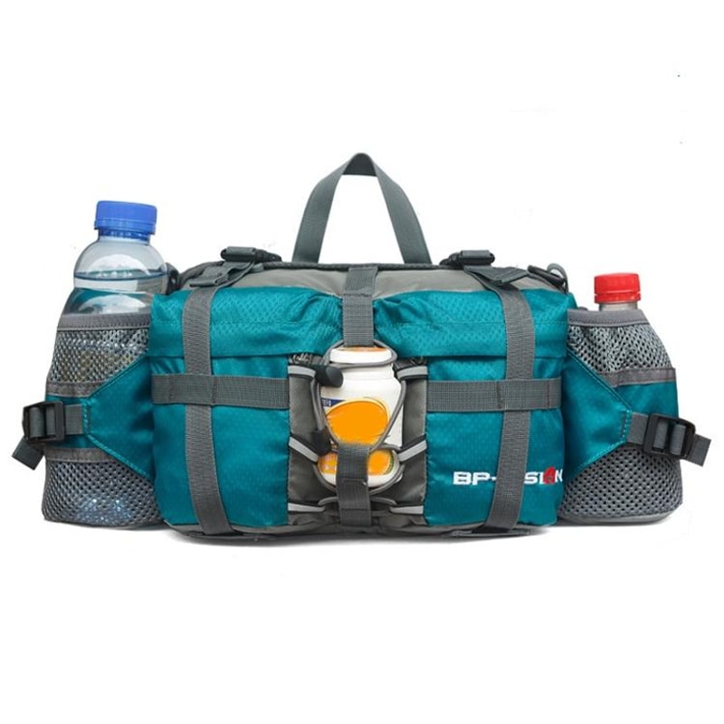 Waterproof Cycling Waist Pack With Bottle Holder For Hiking Running Outdoor Sports 14