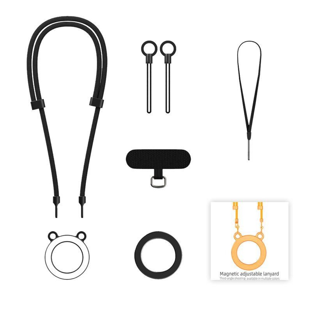 Magnetic Bear Retractable Phone Lanyard with Adjustable Strap & Anti Loss Holder