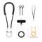 Magnetic Bear Retractable Phone Lanyard with Adjustable Strap & Anti Loss Holder