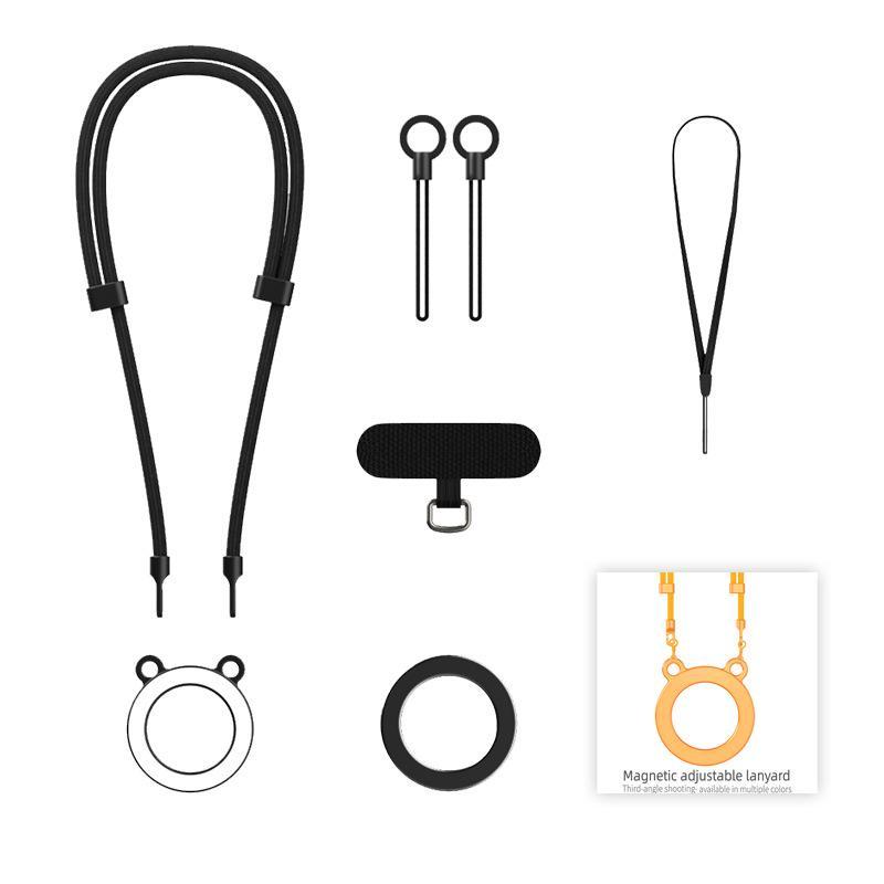 Magnetic Bear Retractable Phone Lanyard with Adjustable Strap & Anti Loss Holder