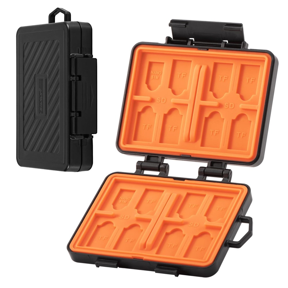 Waterproof Memory Card Case for SD TF Cards Compatible with DJI GoPro Insta360
