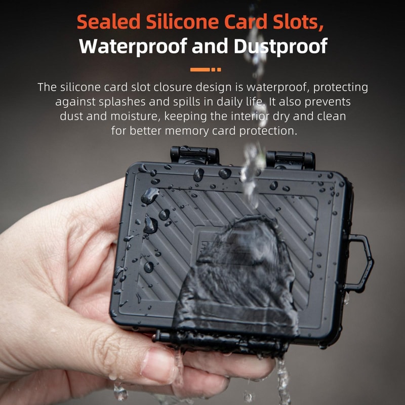 Waterproof Memory Card Case for SD TF Cards Compatible with DJI GoPro Insta360