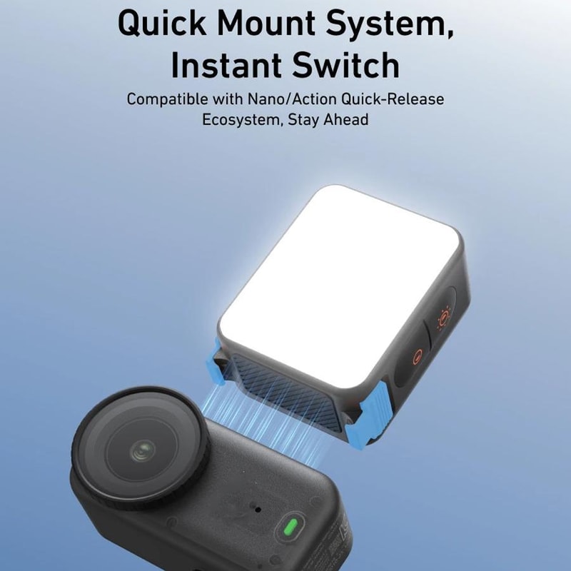Magnetic Quick Release Fill Light for DJI Osmo Action 6 with Dual Color LED Lighting