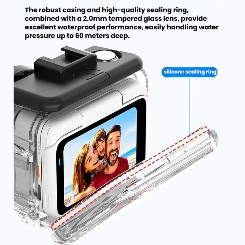 Insta360 GO Ultra Waterproof Case 60m Dive Housing with Dual Cold Shoe Mount
