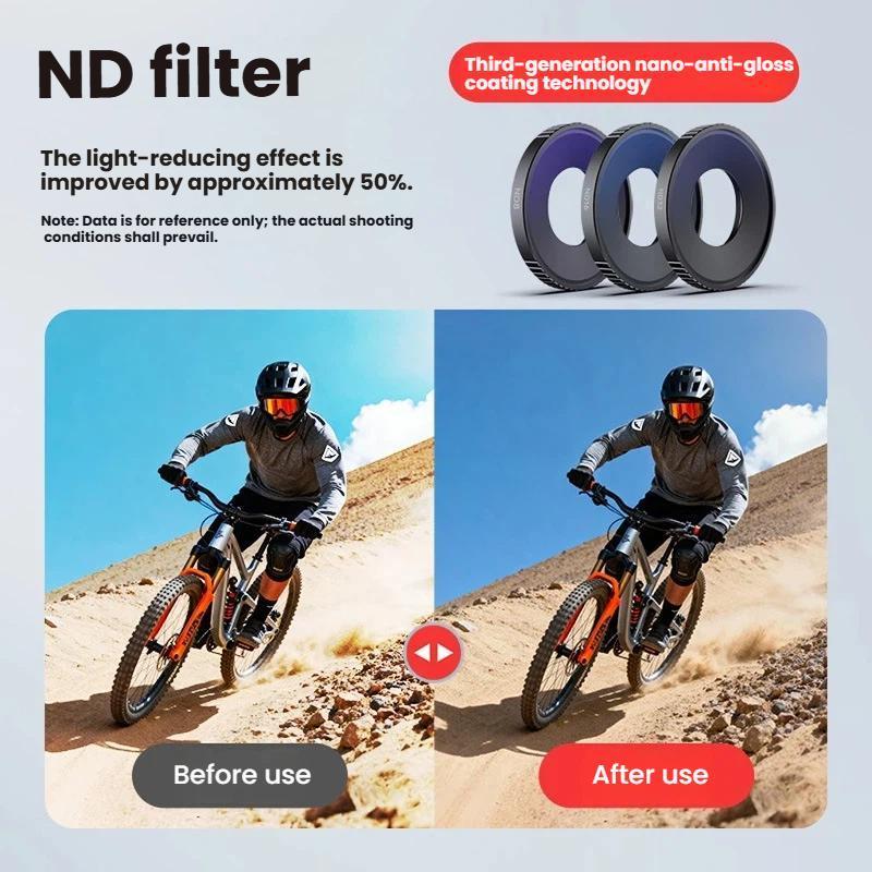 DJI Osmo Action 6 Filters Kit with Lens Filters for Cinematic Outdoor Shots