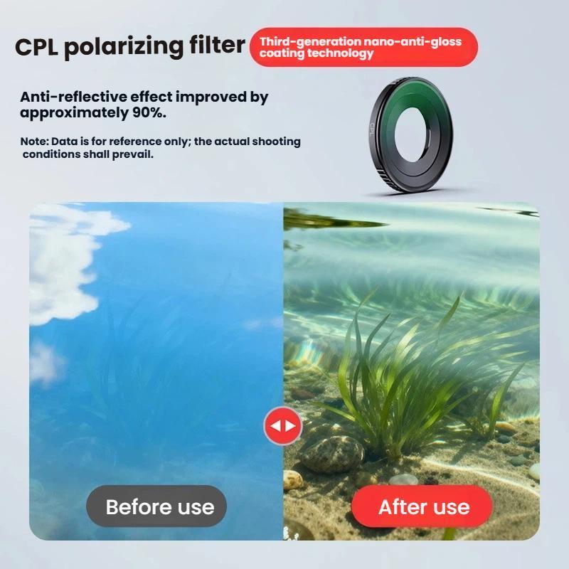 DJI Osmo Action 6 Filters Kit with Lens Filters for Cinematic Outdoor Shots