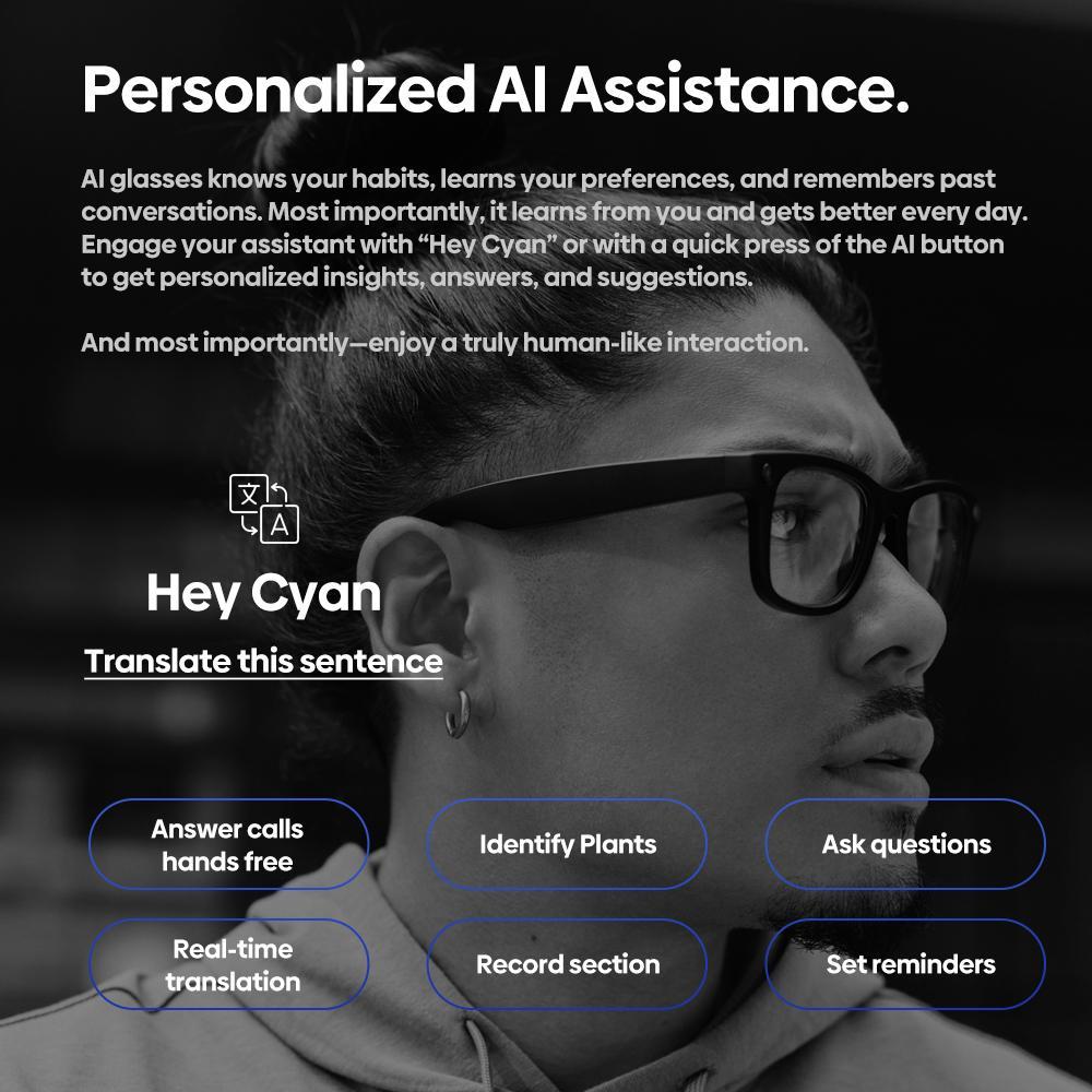 AI Smart Glasses With 1080P Camera And Open Ear Audio Assistant 11