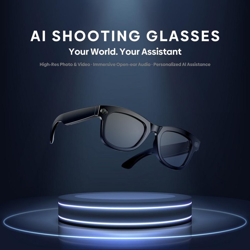 AI Smart Glasses With 1080P Camera And Open Ear Audio Assistant 2