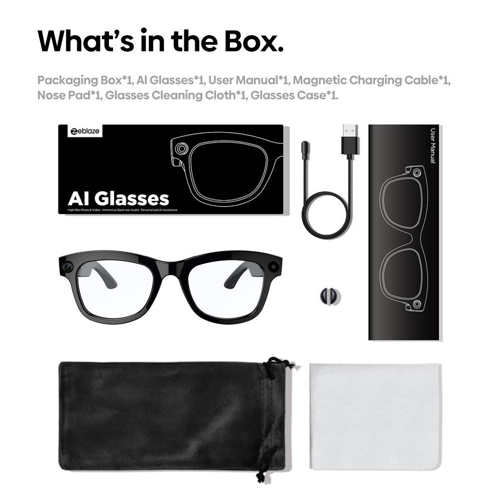 AI Smart Glasses With 1080P Camera And Open Ear Audio Assistant 6