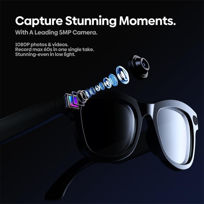 AI Smart Glasses With 1080P Camera And Open Ear Audio Assistant 7