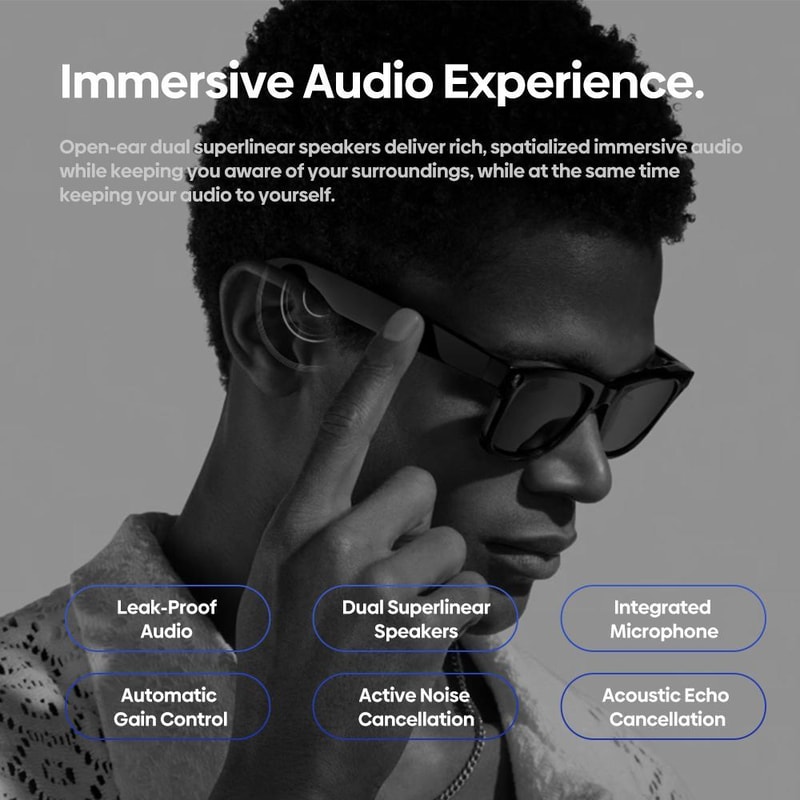 AI Smart Glasses With 1080P Camera And Open Ear Audio Assistant 12