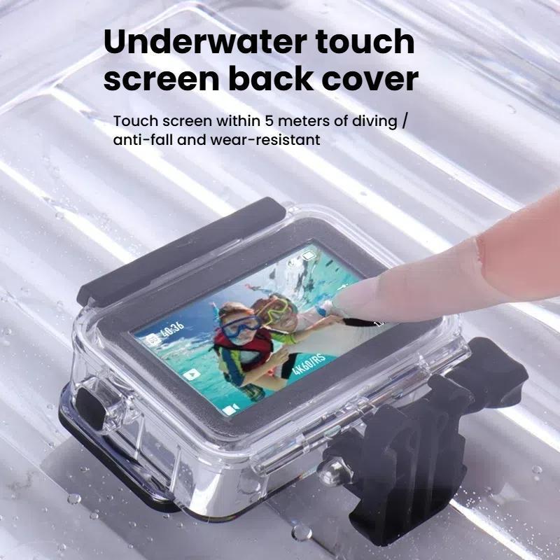 DJI Osmo Action 3/4/5 Waterproof Case with Touchscreen Dive Housing for Underwater Filming