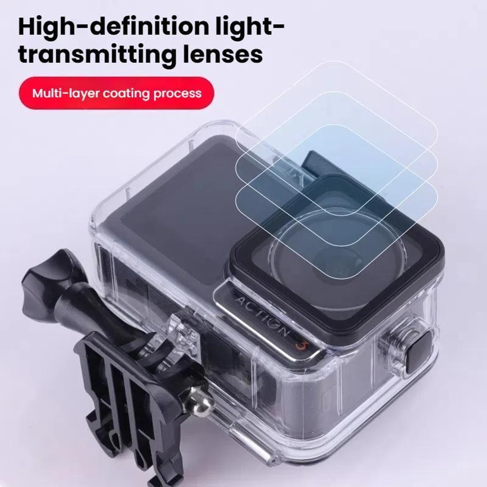 DJI Osmo Action 3/4/5 Waterproof Case with Touchscreen Dive Housing for Underwater Filming