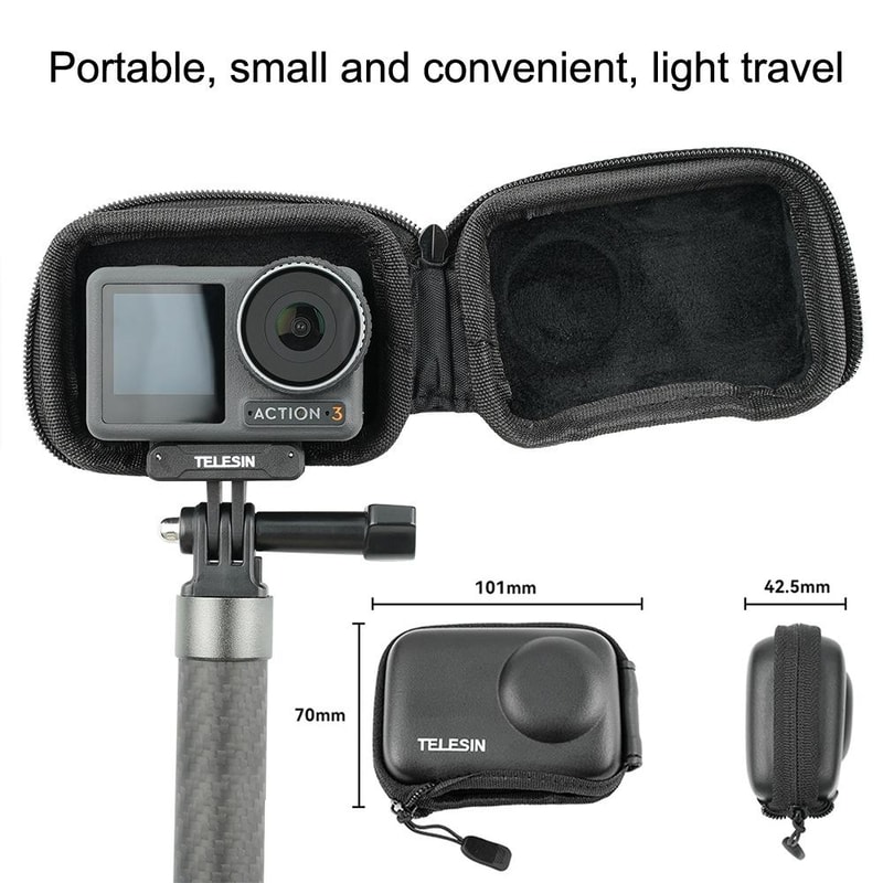 Protective Carry Case for DJI Osmo Action 3 Mini Waterproof Storage Bag