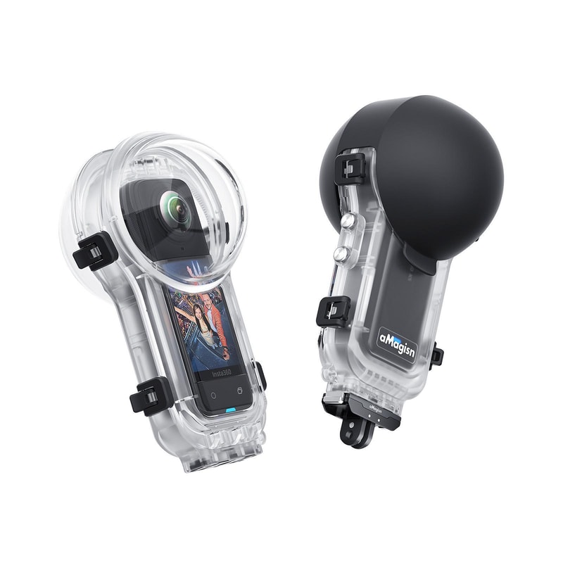 Insta360 X5 60M Waterproof Diving Case with Invisible Selfie Stick Support