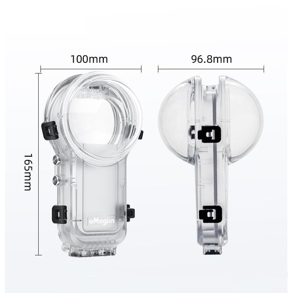 Insta360 X5 60M Waterproof Diving Case with Invisible Selfie Stick Support