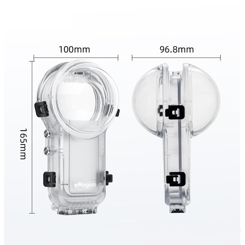 Insta360 X5 60M Waterproof Diving Case with Invisible Selfie Stick Support