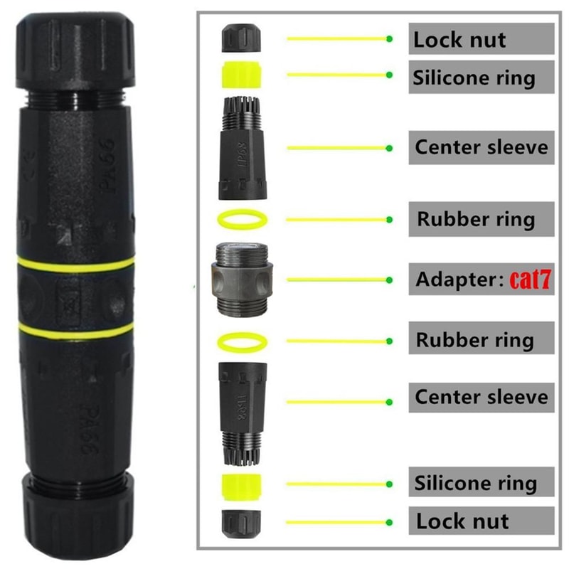 IP68 Waterproof Ethernet Coupler for 10Gbps Outdoor Network Connections