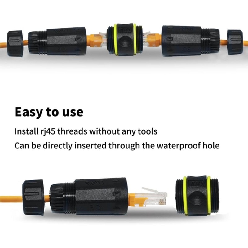 IP68 Waterproof Ethernet Coupler for 10Gbps Outdoor Network Connections
