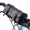 Retro Bicycle Handlebar Bag Waterproof PU Leather Front Storage Pouch for Bikes & Scooters