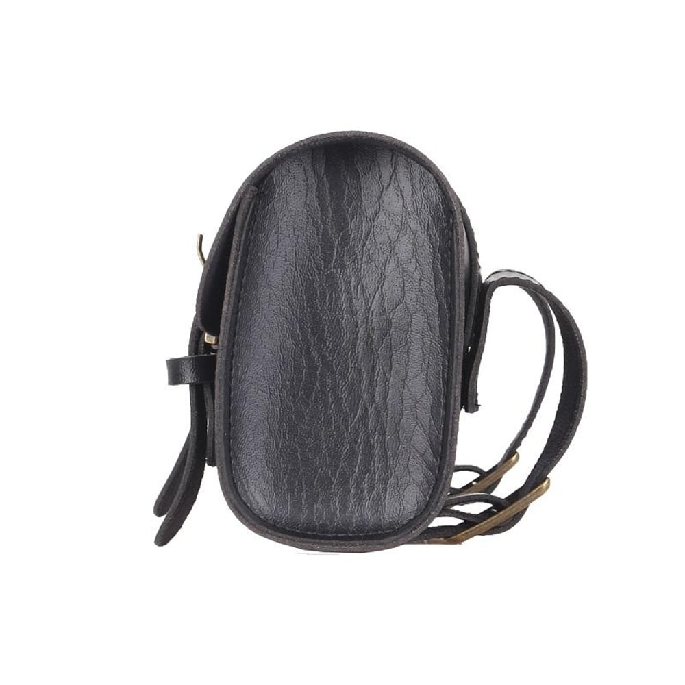 Retro Bicycle Handlebar Bag Waterproof PU Leather Front Storage Pouch for Bikes & Scooters