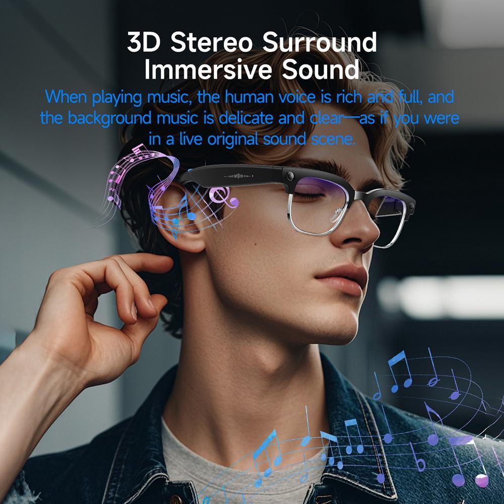 AI Smart Glasses With 8MP Camera Real Time Translation Bluetooth Calling 8