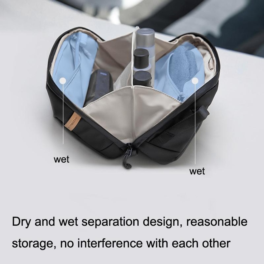 Hanging Travel Toiletry Bag With Wet Dry Separation Waterproof Storage Organizer 3