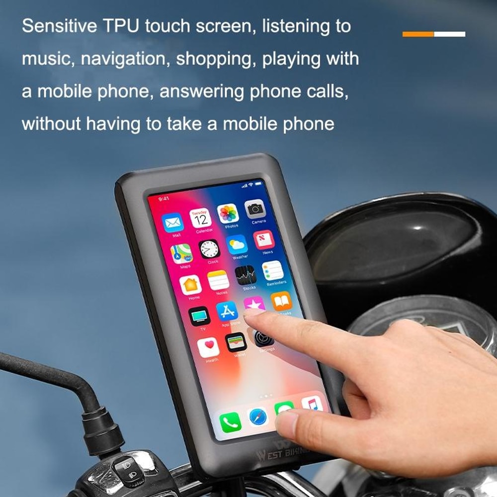 Bike Phone Mount Waterproof Shockproof Handlebar Holder For Bicycles Motorcycles 4