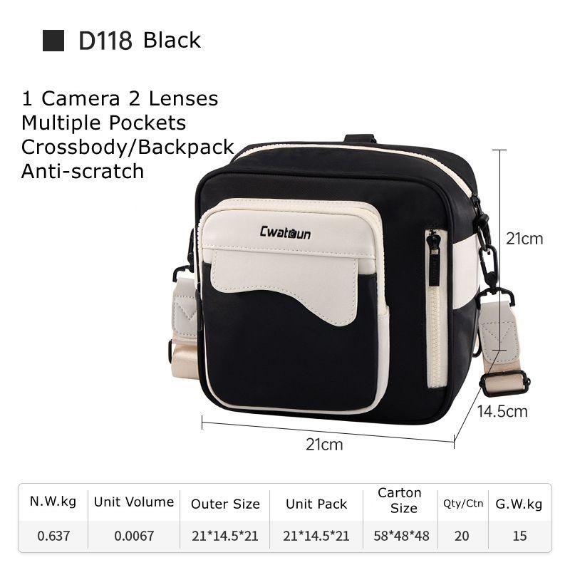 Cwatcun 2 in 1 Camera Backpack Crossbody Travel Bag