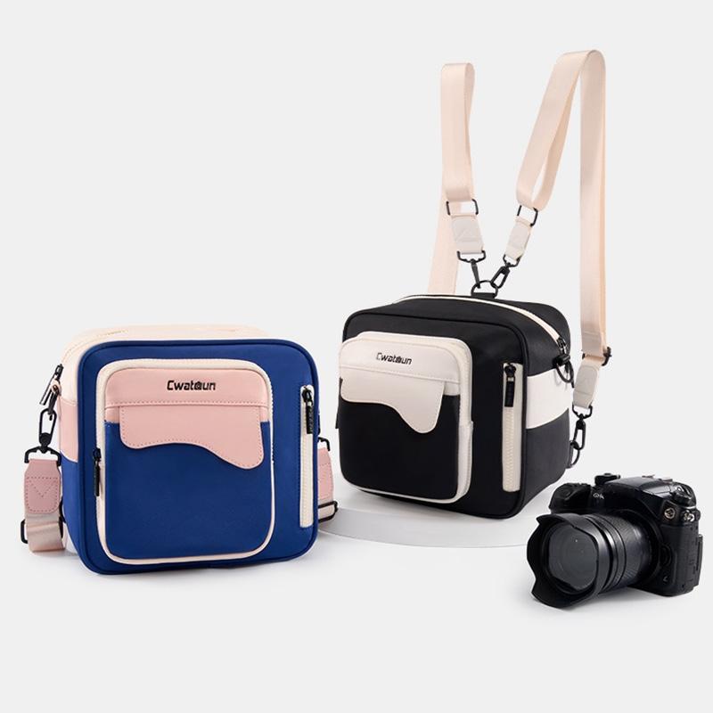 Cwatcun 2 in 1 Camera Backpack Crossbody Travel Bag