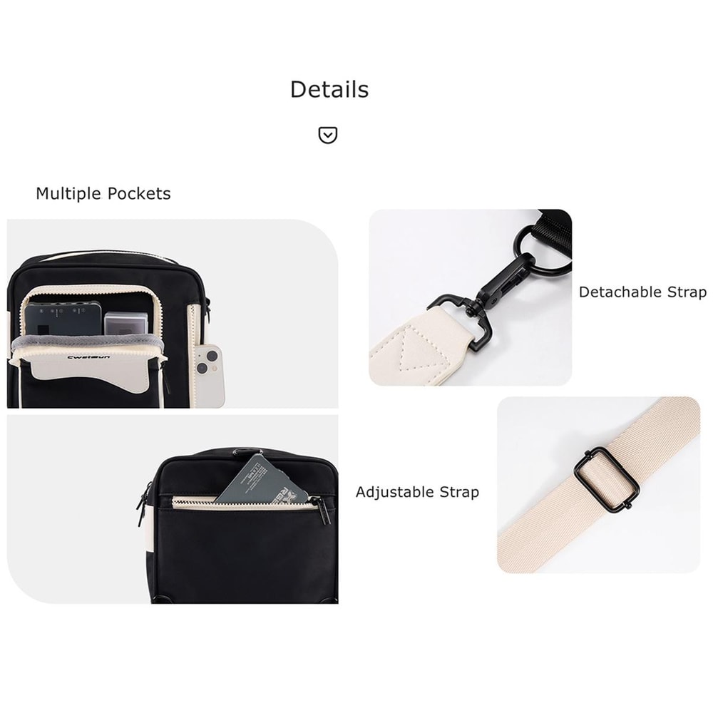 Cwatcun 2 in 1 Camera Backpack Crossbody Travel Bag
