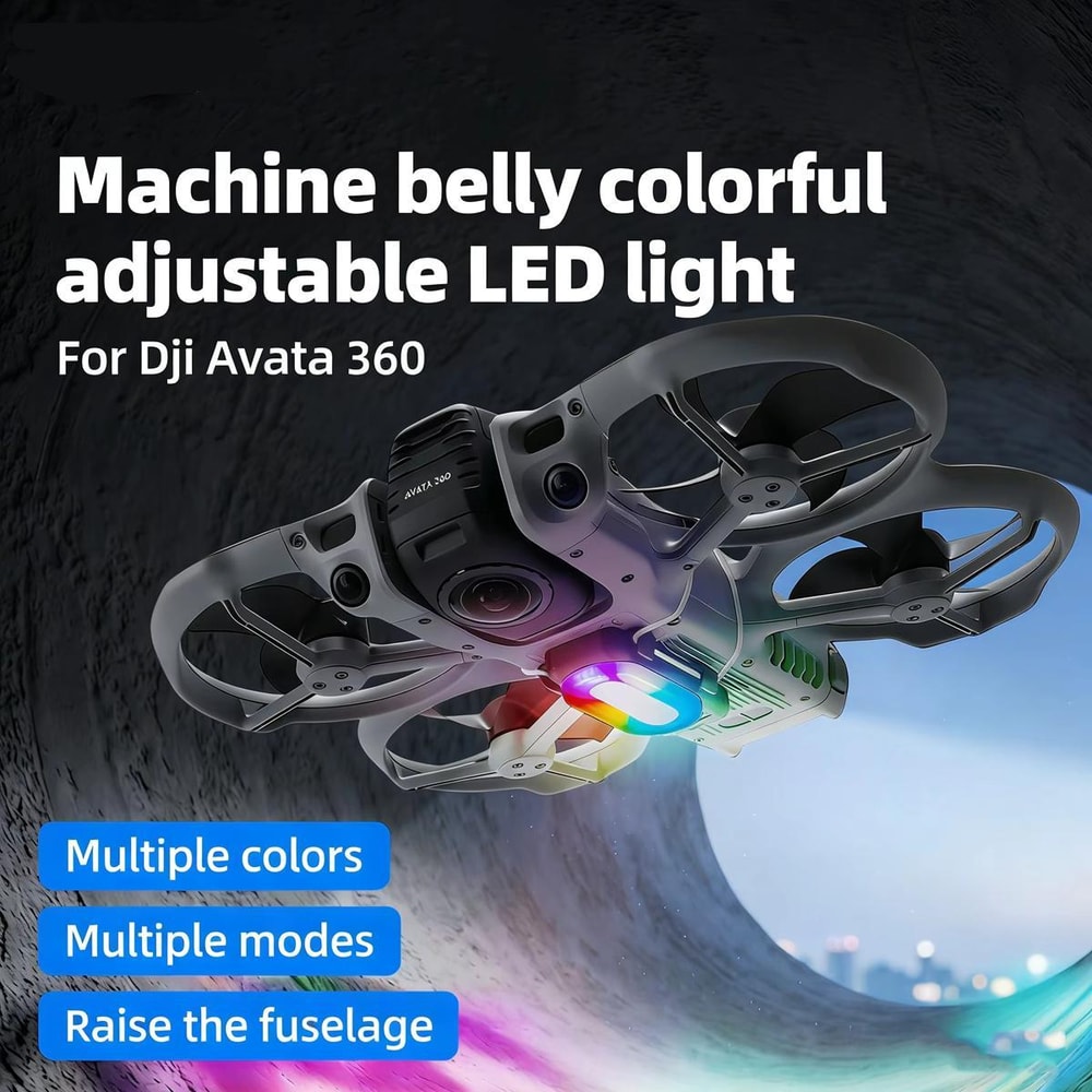 RGB LED Landing Light for DJI Avata 360 with 38 Modes & Night Flight Protection