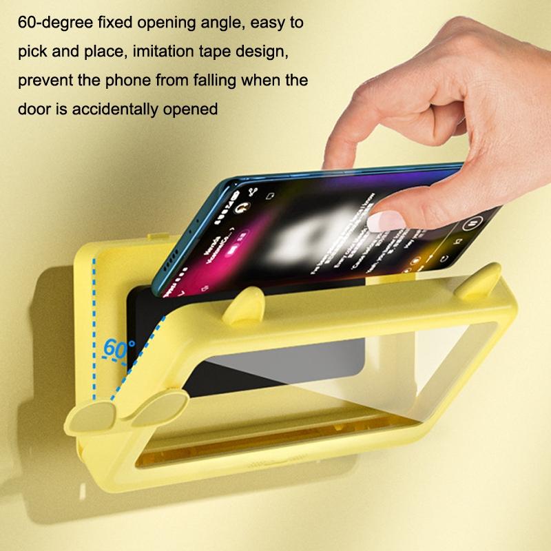 360 Waterproof Shower Phone Holder With Touch Screen Rotating Wall Mount 5