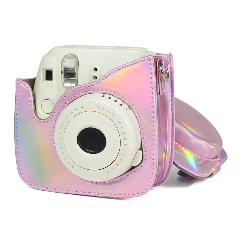Vintage PU Leather Camera Case for Instax Mini 9 Case with Strap and Photo Pocket