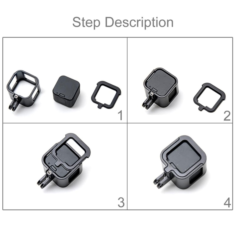 GoPro Session Protective Cage Aluminum Alloy Frame For HERO5 Session HERO4 Session 6