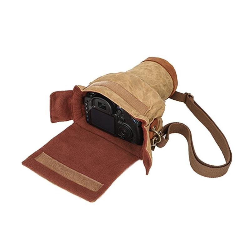 Vintage Waterproof Camera Shoulder Bag For DSLR Mirrorless Cameras With Shockproof Protection 5