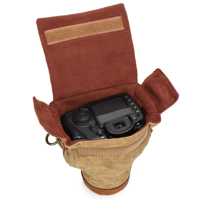 Vintage Waterproof Camera Shoulder Bag For DSLR Mirrorless Cameras With Shockproof Protection 7